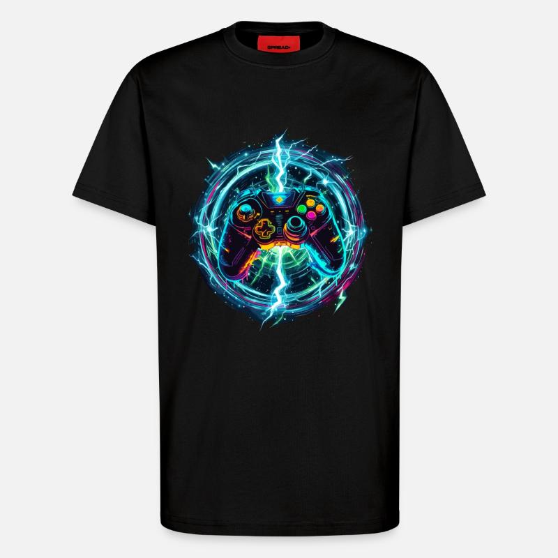 Galactic Gaming Controller - T-Shirt - made by SPREAD - SOLID BLACK