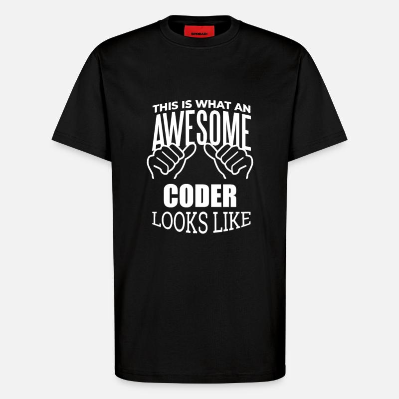 codeur - T-shirt bio décontracté fabriqué en UE - SOLID BLACK