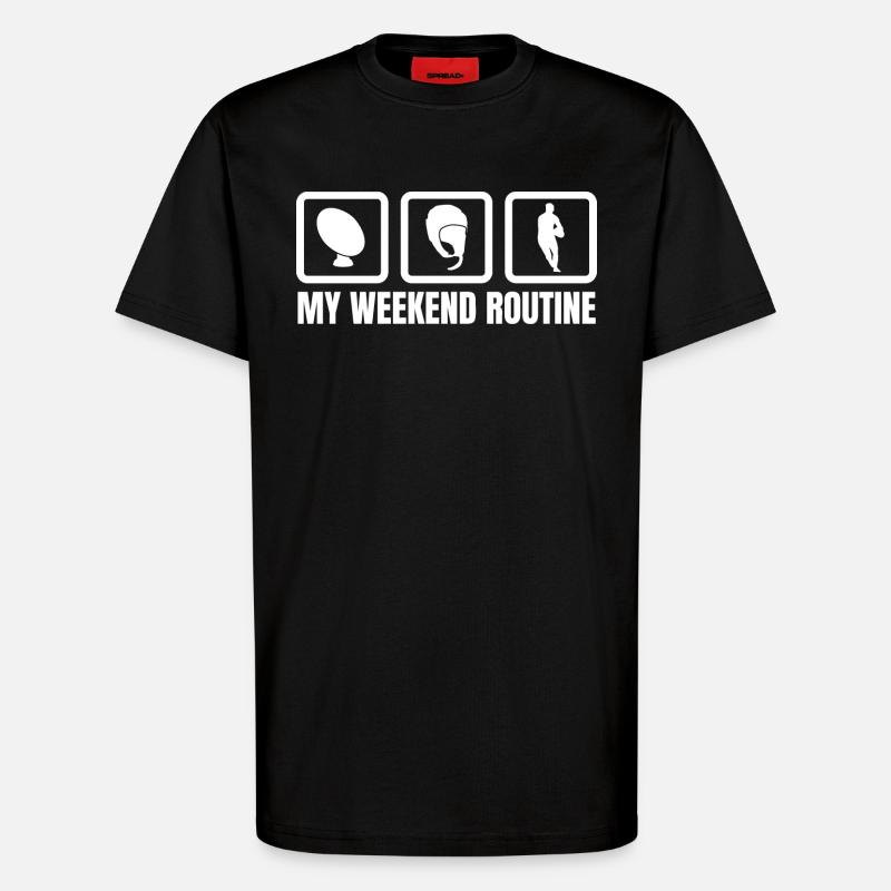Meine Wochenendroutine - T-Shirt - made by SPREAD - SOLID BLACK