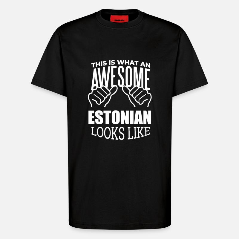 Estland - T-Shirt - made by SPREAD - SOLID BLACK