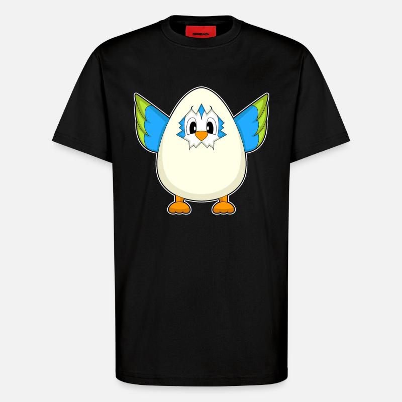 Parrot Egg - T-Shirt - made by SPREAD - SOLID BLACK