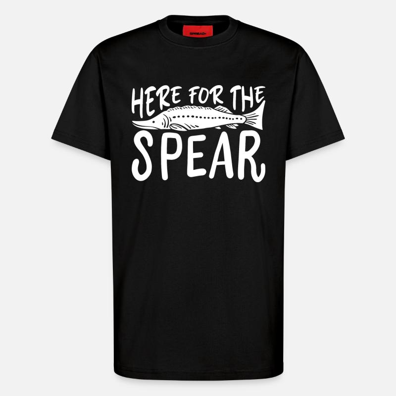Here for the spear - T-Shirt - made by SPREAD - SOLID BLACK