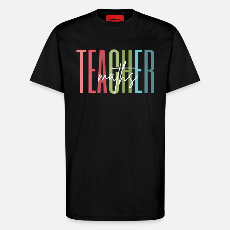 Math Teacher Math Teacher Gift - T-Shirt - made by SPREAD - SOLID BLACK