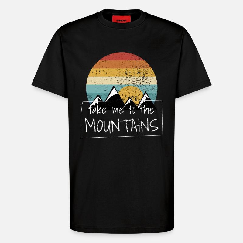 Wandern Wanderungen - T-Shirt - made by SPREAD - SOLID BLACK