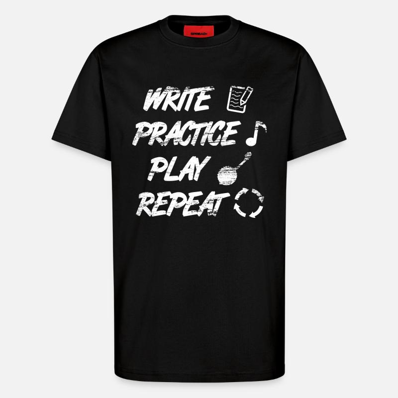 Lustiger Banjospruch - T-Shirt - made by SPREAD - SOLID BLACK