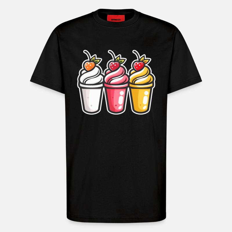 Eiscreme Becher - T-Shirt - made by SPREAD - SOLID BLACK