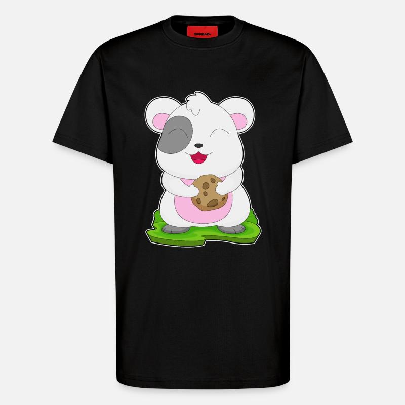 Biscuit hamster - T-shirt bio décontracté fabriqué en UE - SOLID BLACK