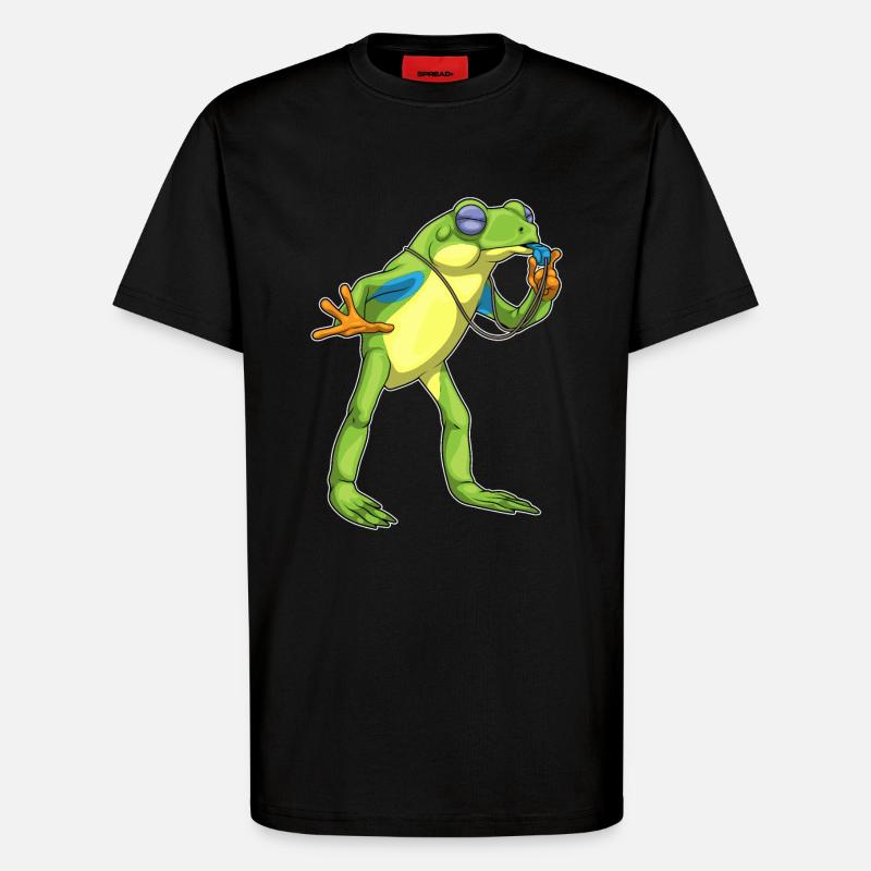 Frog Referee Whistle - T-Shirt - made by SPREAD - SOLID BLACK