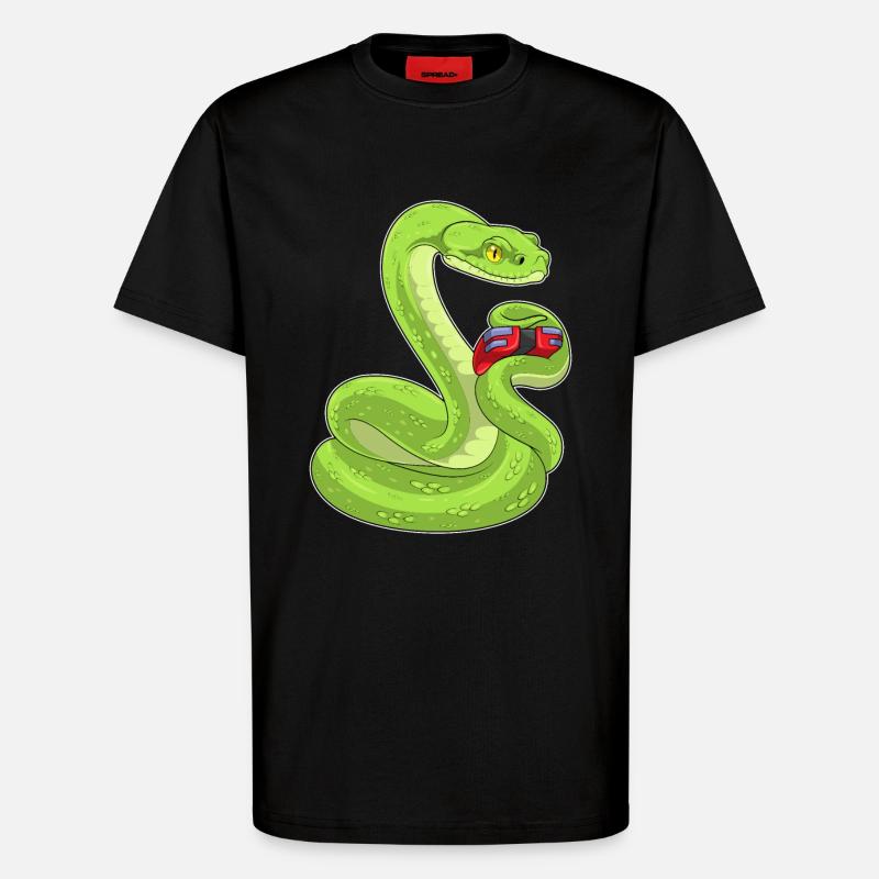 Snake Gamer Controller - T-Shirt - made by SPREAD - SOLID BLACK