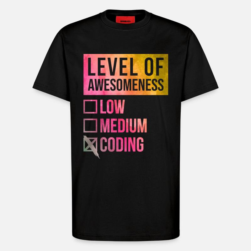 codage - T-shirt bio décontracté fabriqué en UE - SOLID BLACK