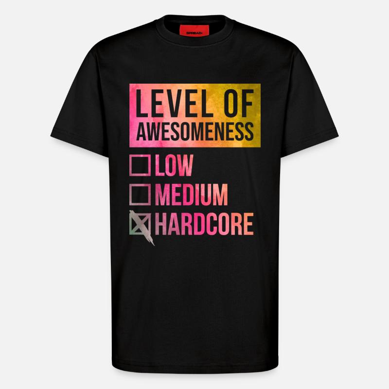 Hardcore - T-Shirt - made by SPREAD - SOLID BLACK