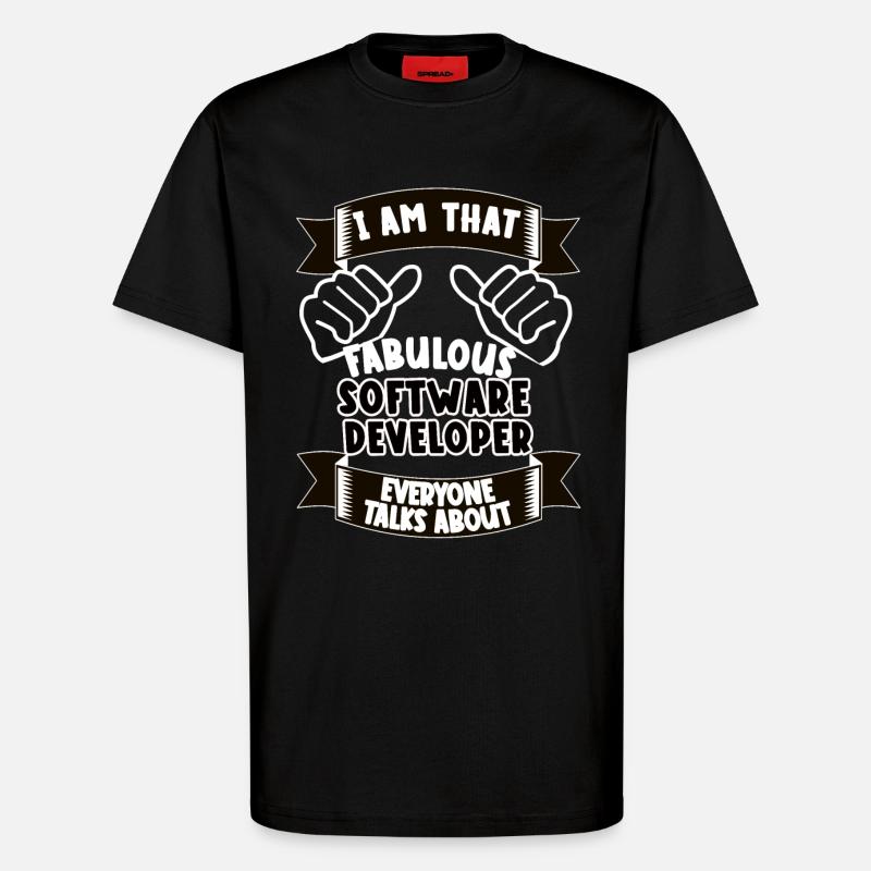 Softwareentwickler Lustiger Spruch Geschenk - T-Shirt - made by SPREAD - SOLID BLACK
