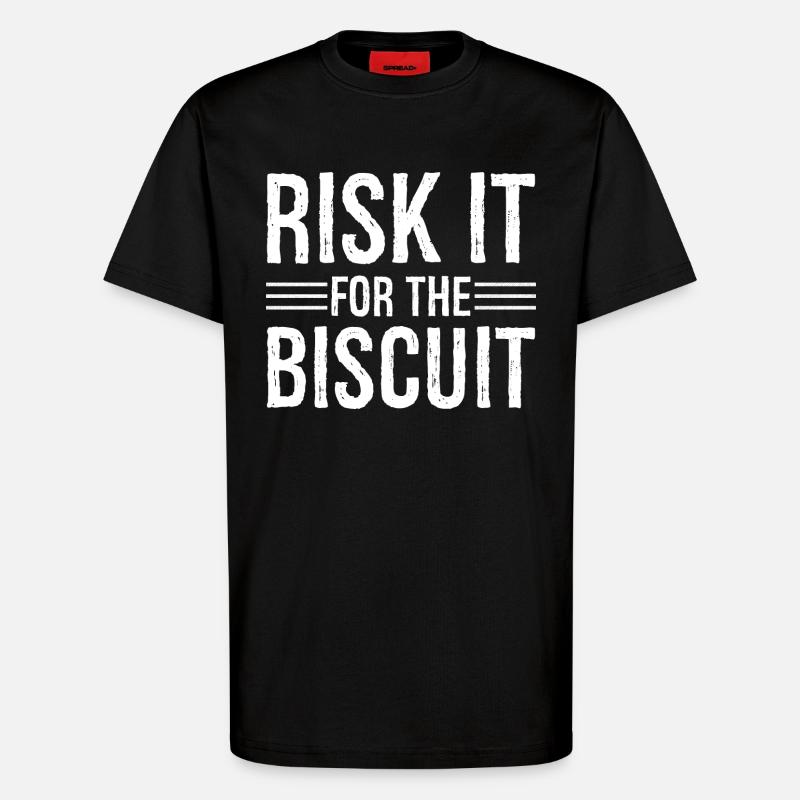 Risquez-le pour le biscuit - T-shirt bio décontracté fabriqué en UE - SOLID BLACK