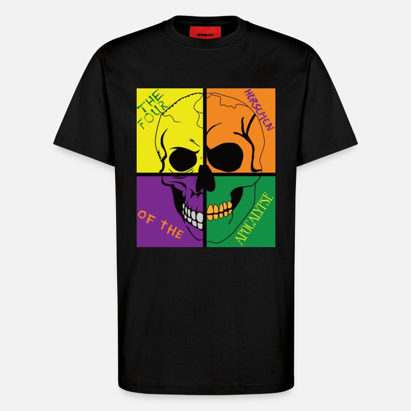 Schädel der Apocalypse - T-Shirt - made by SPREAD - SOLID BLACK