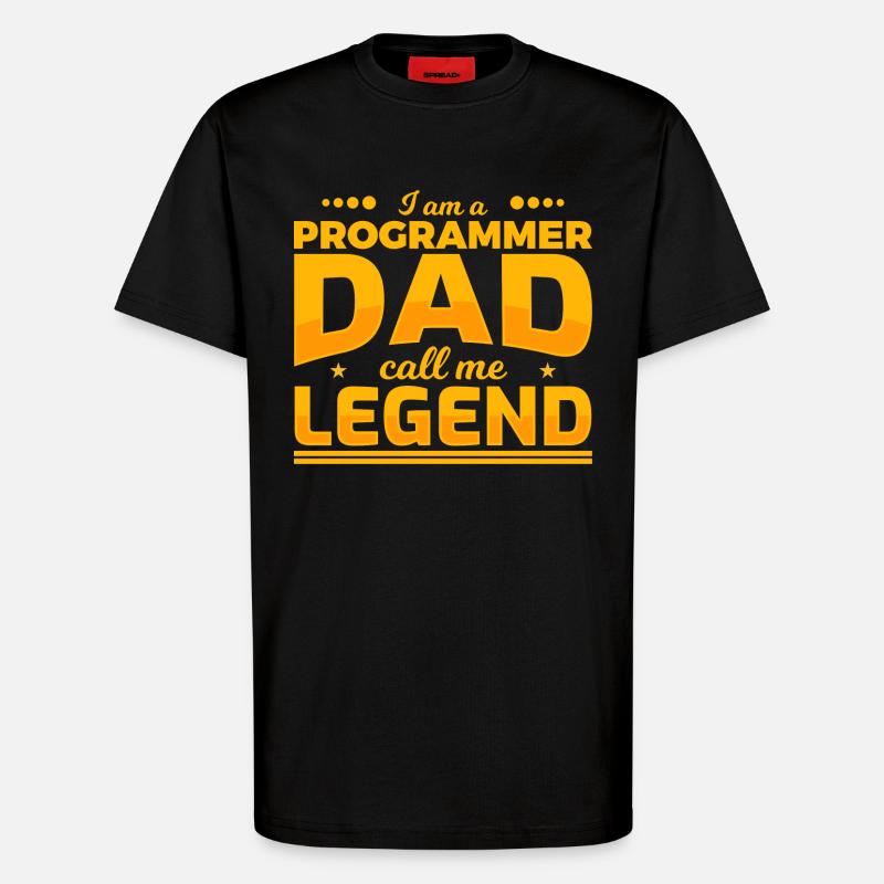 Programmierer Vater - T-Shirt - made by SPREAD - SOLID BLACK