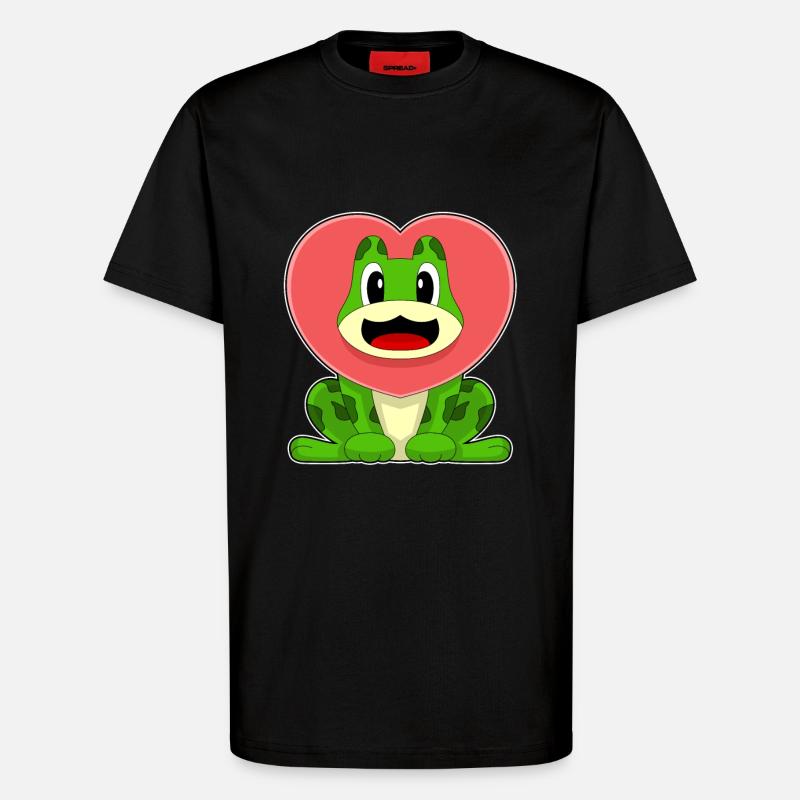 Frog Heart - T-Shirt - made by SPREAD - SOLID BLACK