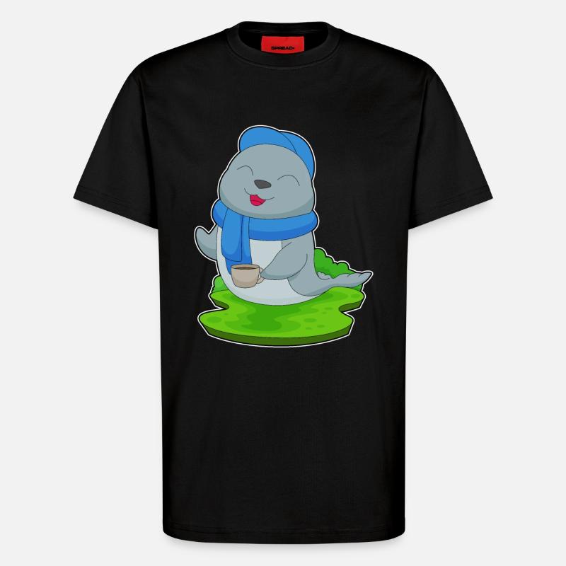 Seal Coffee Mug - T-Shirt - made by SPREAD - SOLID BLACK