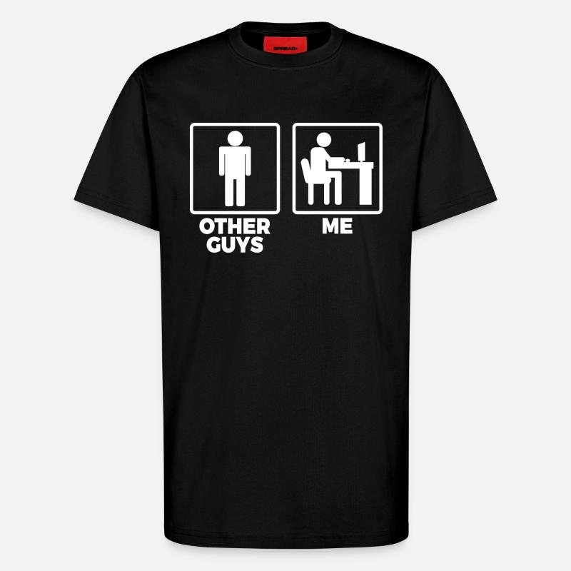 Software Ingenieur Strichfiguren - T-Shirt - made by SPREAD - SOLID BLACK