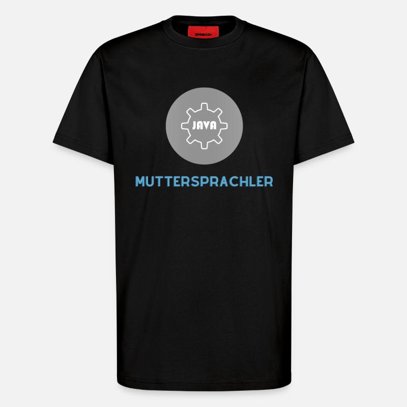 Muttersprachler: JavaScript Edition - T-Shirt - made by SPREAD - SOLID BLACK