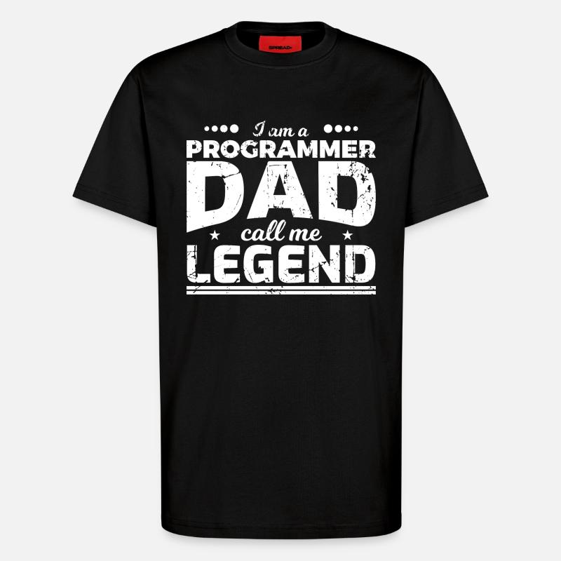 Coder Papa - T-Shirt - made by SPREAD - SOLID BLACK