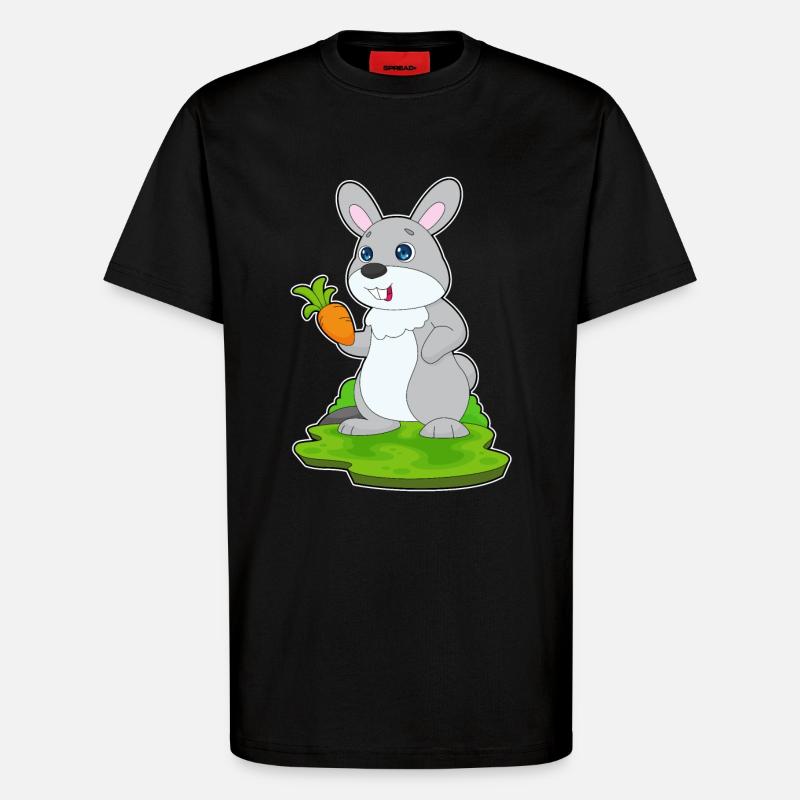 Rabbit Carrot - T-Shirt - made by SPREAD - SOLID BLACK