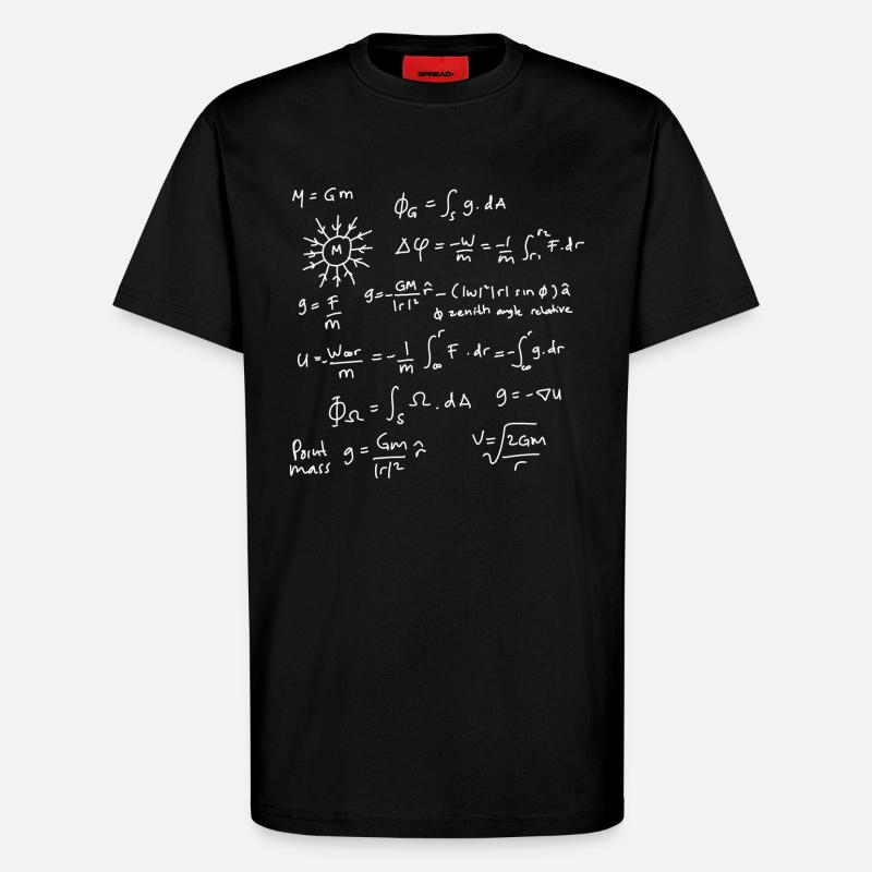 Physics Equations Unleashed - T-Shirt - made by SPREAD - SOLID BLACK