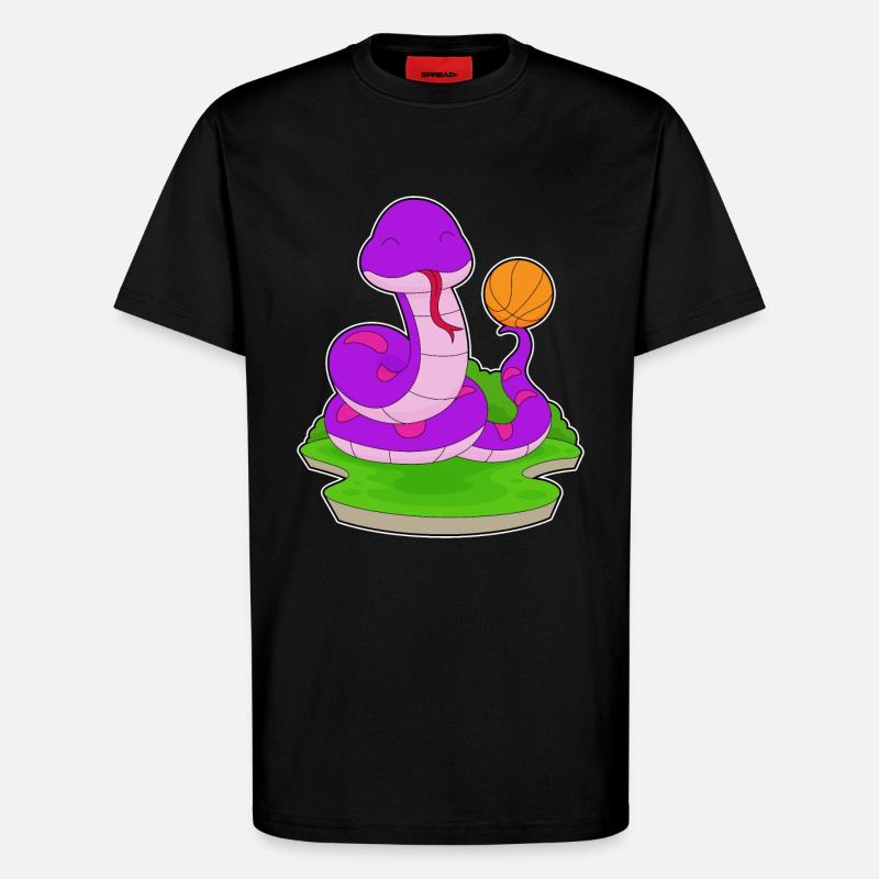 Serpent Basketteur Basketteur - T-shirt bio décontracté fabriqué en UE - SOLID BLACK