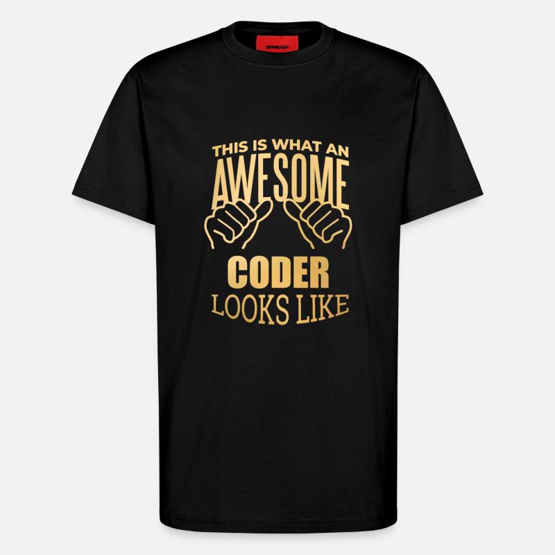 codage - T-shirt bio décontracté fabriqué en UE - SOLID BLACK
