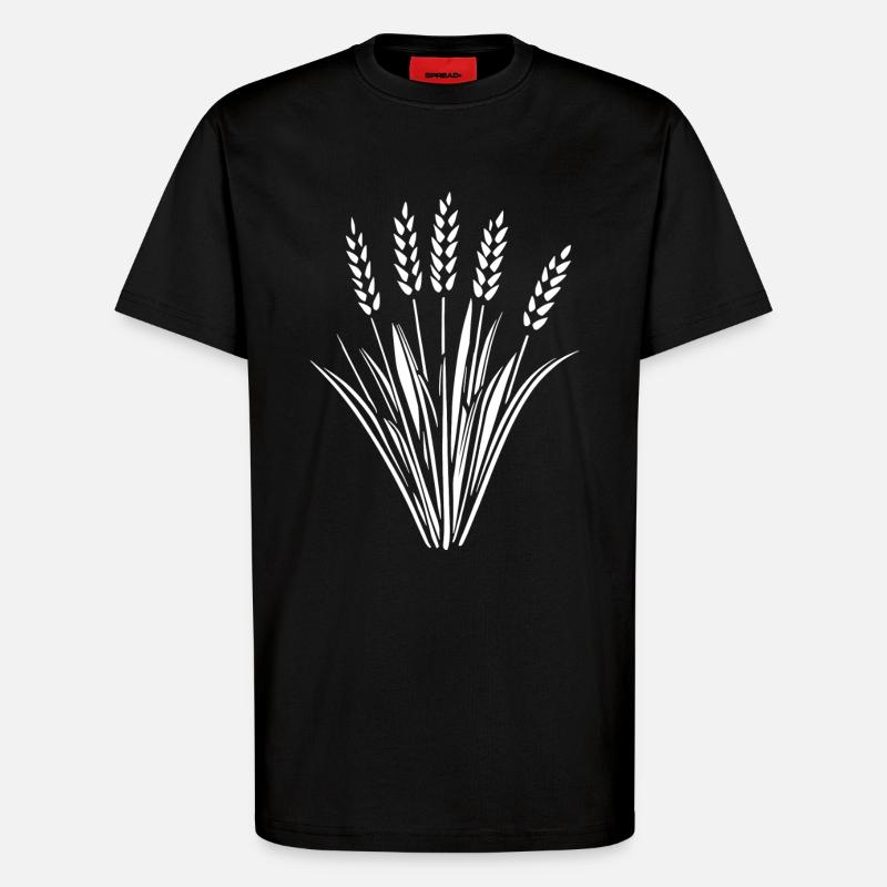 5 Ähren Getreide Weizen - T-Shirt - made by SPREAD - SOLID BLACK