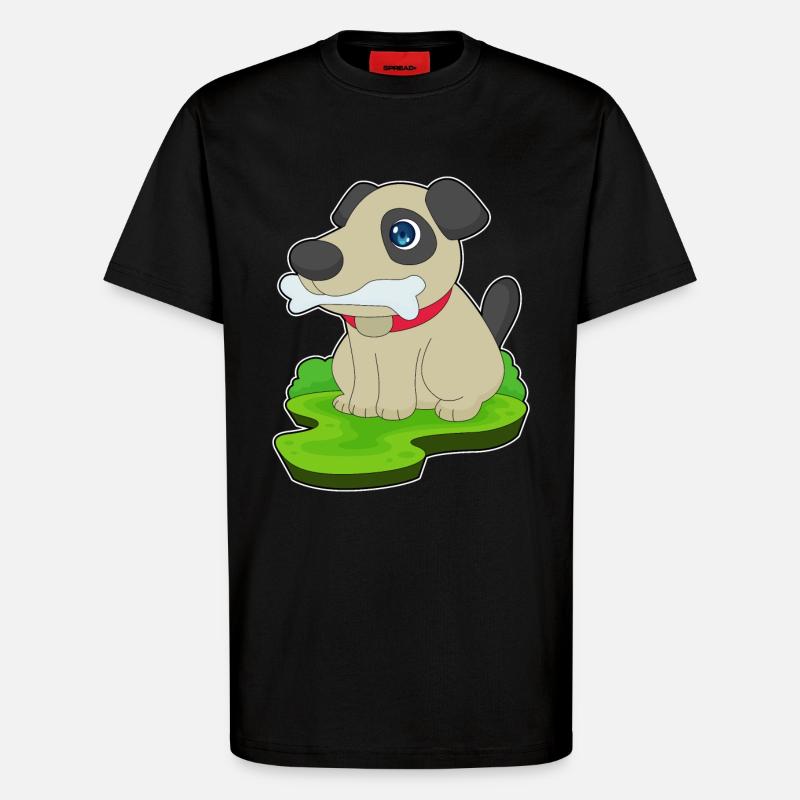 Dog Bones - T-Shirt - made by SPREAD - SOLID BLACK