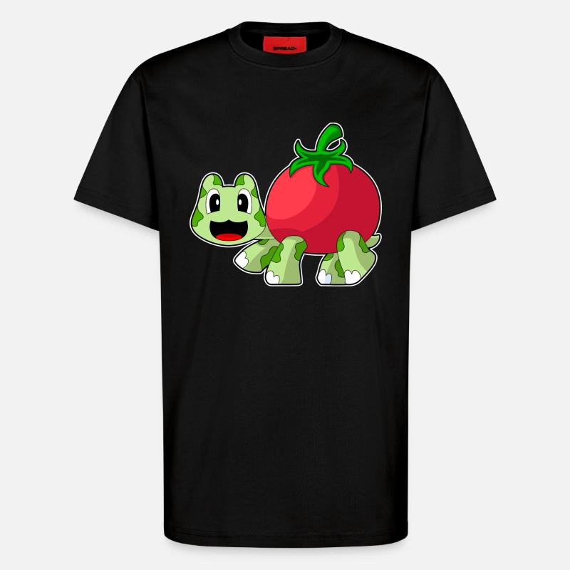 Turtle Tomato - T-Shirt - made by SPREAD - SOLID BLACK