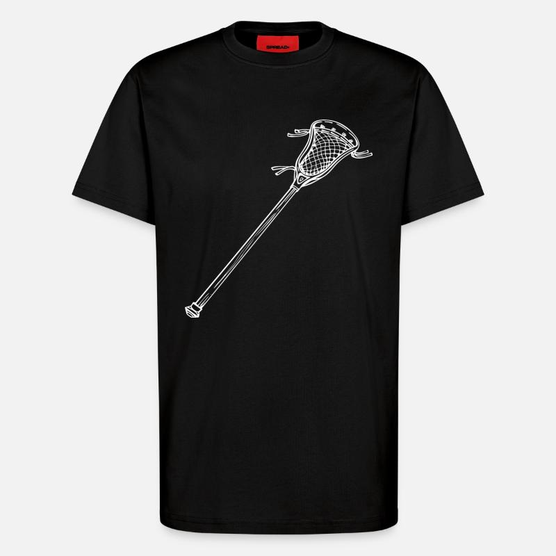 Dessin de batte de crosse - T-shirt bio décontracté fabriqué en UE - SOLID BLACK