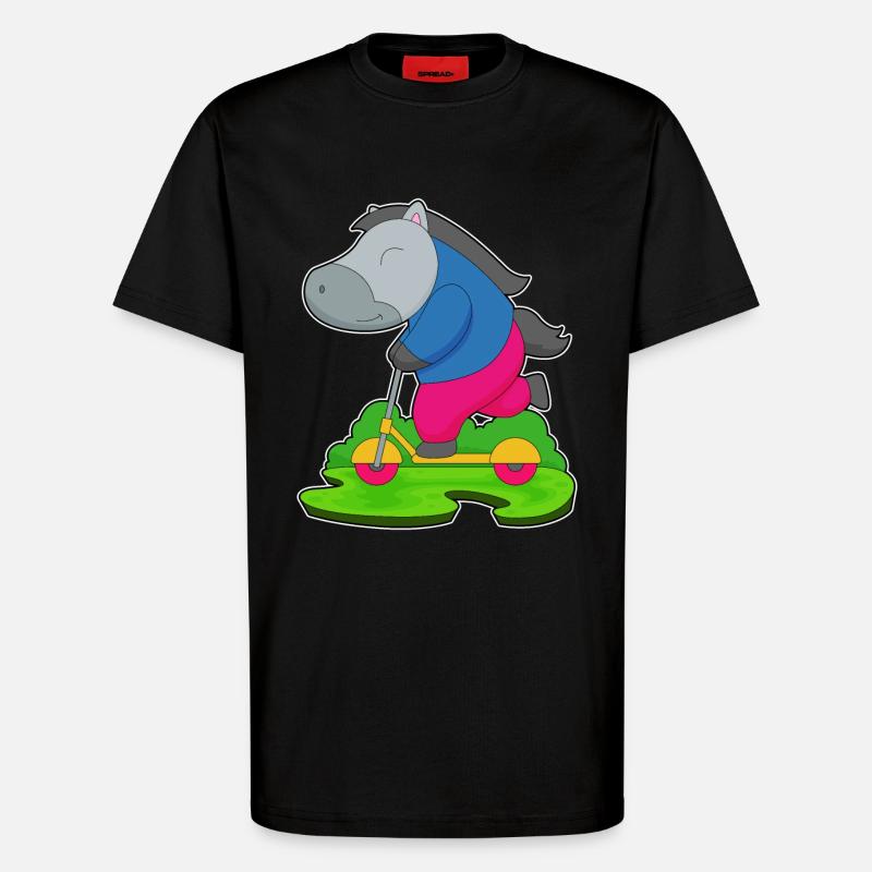 Pferd Roller - T-Shirt - made by SPREAD - SOLID BLACK
