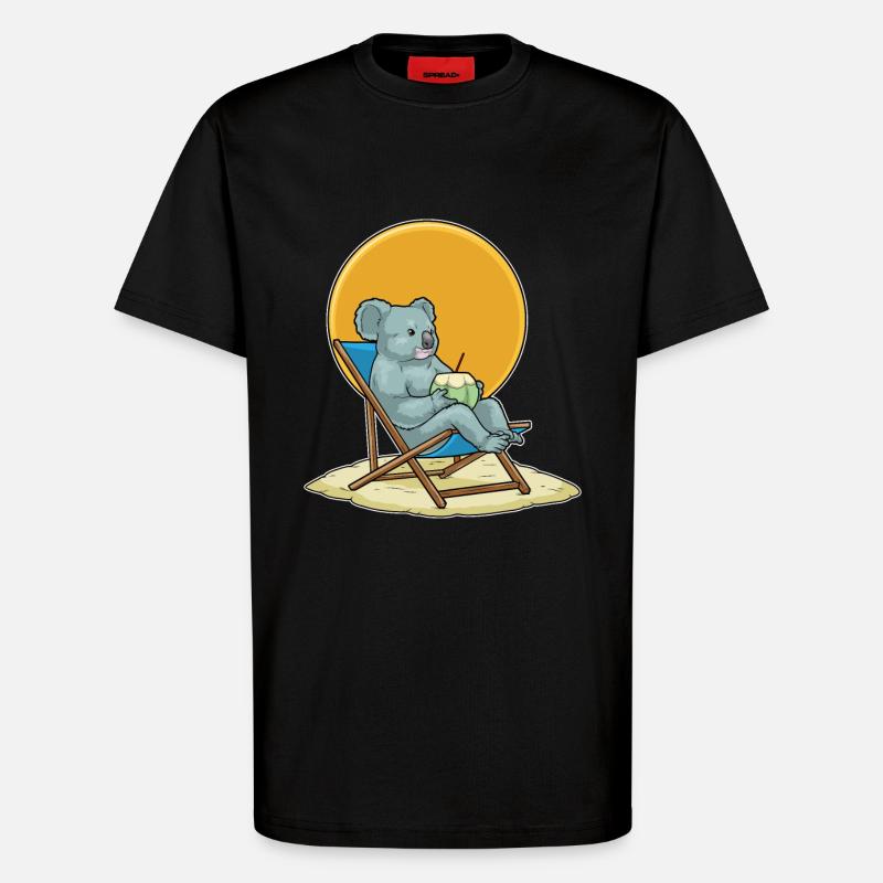 Koala Sommer Liege - T-Shirt - made by SPREAD - SOLID BLACK