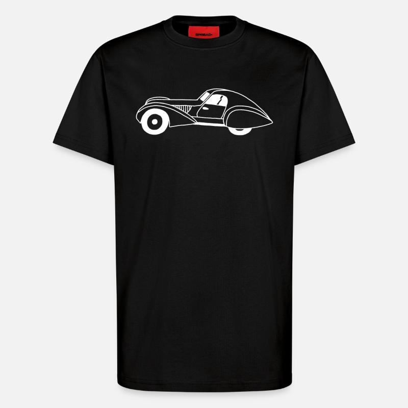Weißes Auto und Wassertropfen - T-Shirt - made by SPREAD - SOLID BLACK