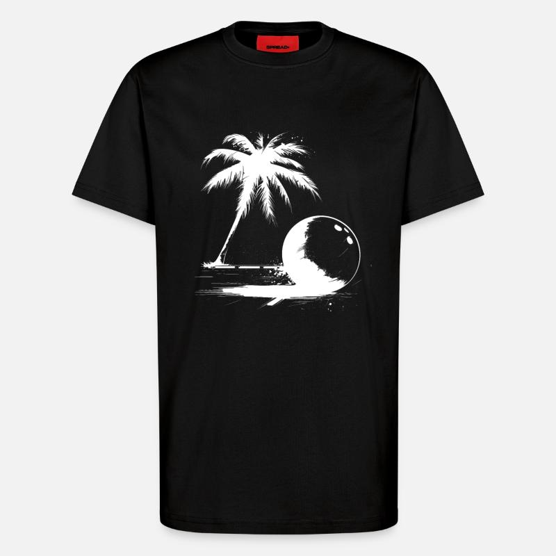 Bowling Palme - T-Shirt - made by SPREAD - SOLID BLACK