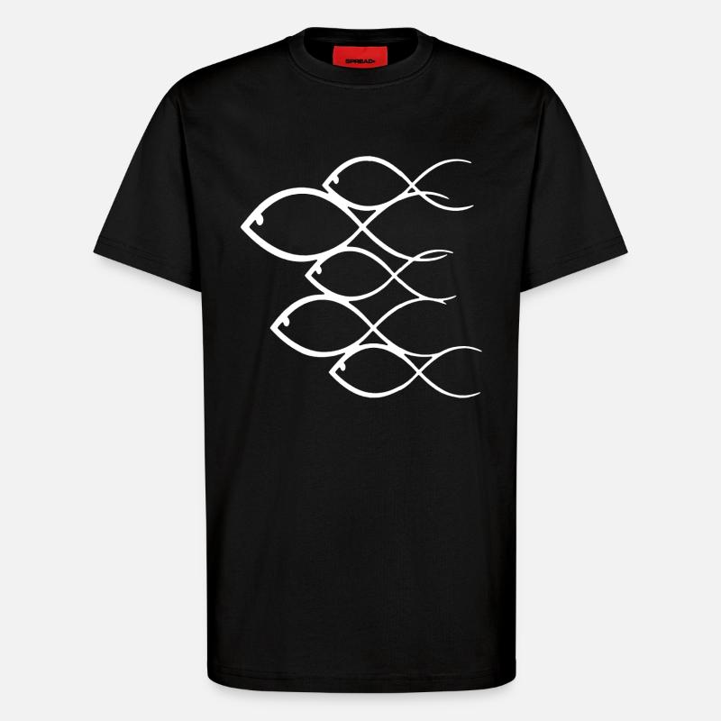 Schwarm Weißfische - T-Shirt - made by SPREAD - SOLID BLACK