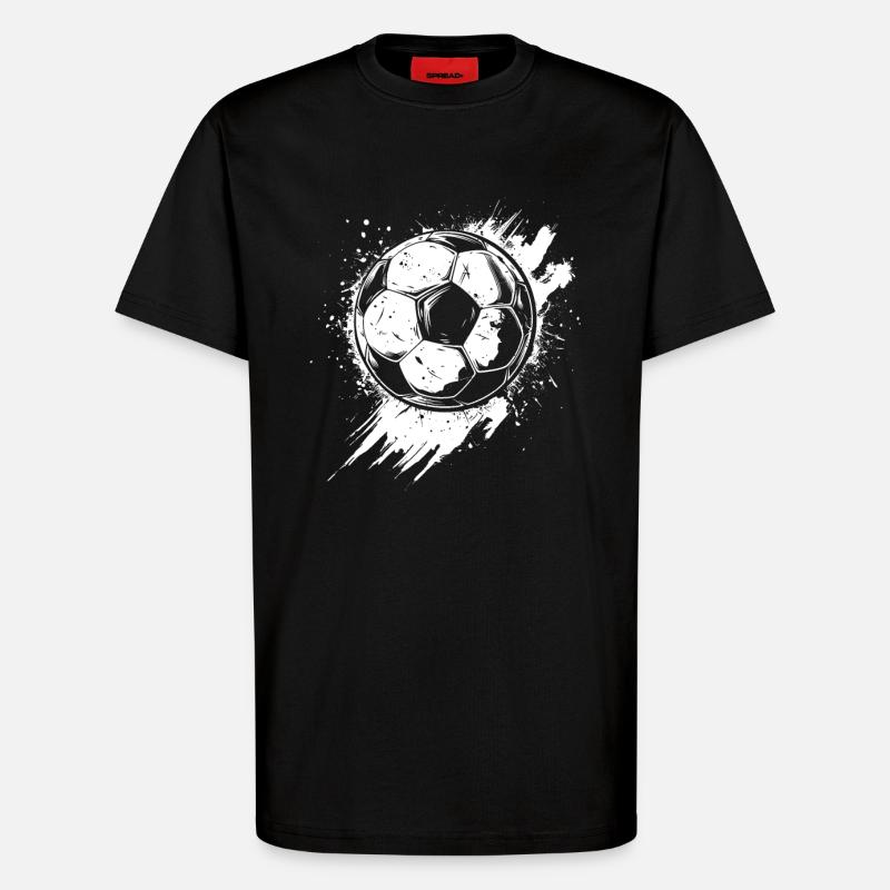 Fußball Graffiti - T-Shirt - made by SPREAD - SOLID BLACK