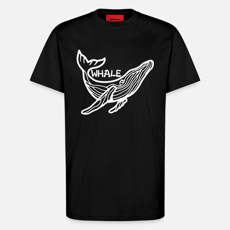 Le géant des mers - T-shirt bio décontracté fabriqué en UE - SOLID BLACK