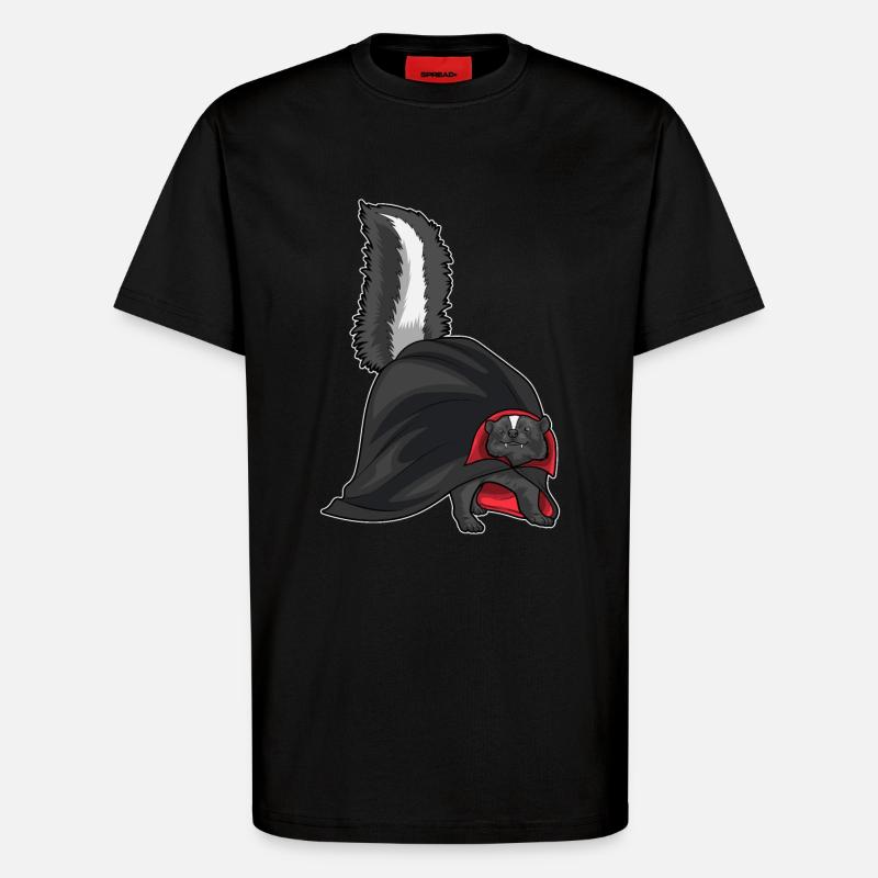 Skunk Halloween Vampire - T-Shirt - made by SPREAD - SOLID BLACK