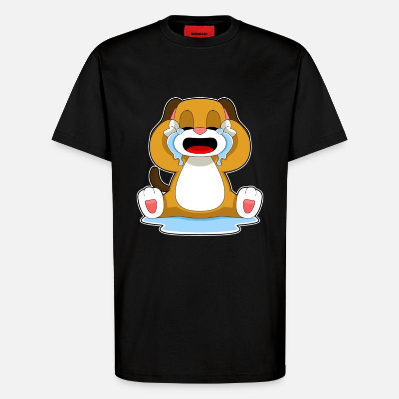 Larmes de chien - T-shirt bio décontracté fabriqué en UE - SOLID BLACK