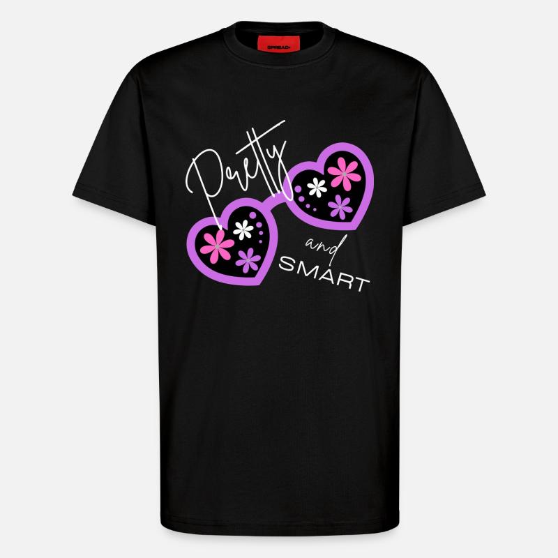 Pretty & Smart - Verspieltes Design - T-Shirt - made by SPREAD - SOLID BLACK