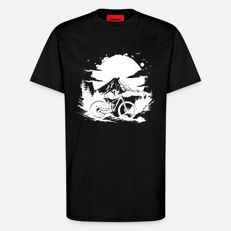 Mountainbiken - T-Shirt - made by SPREAD - SOLID BLACK