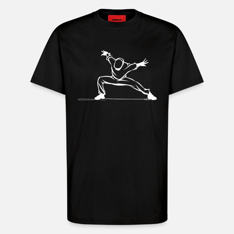 Breakdancer Zeichnung - T-Shirt - made by SPREAD - SOLID BLACK