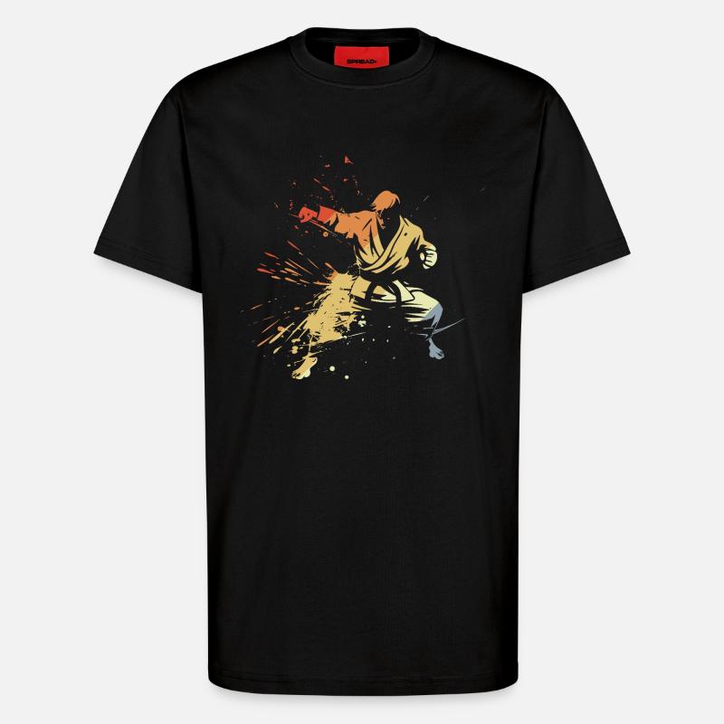 Karate Junge Grafik - T-Shirt - made by SPREAD - SOLID BLACK