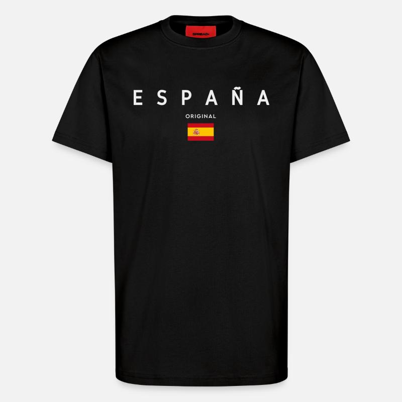 Flagge Spaniens, spanischer Stolz - T-Shirt - made by SPREAD - SOLID BLACK