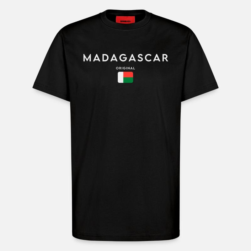 Madagaskar Flagge, madagassischer Stolz - T-Shirt - made by SPREAD - SOLID BLACK
