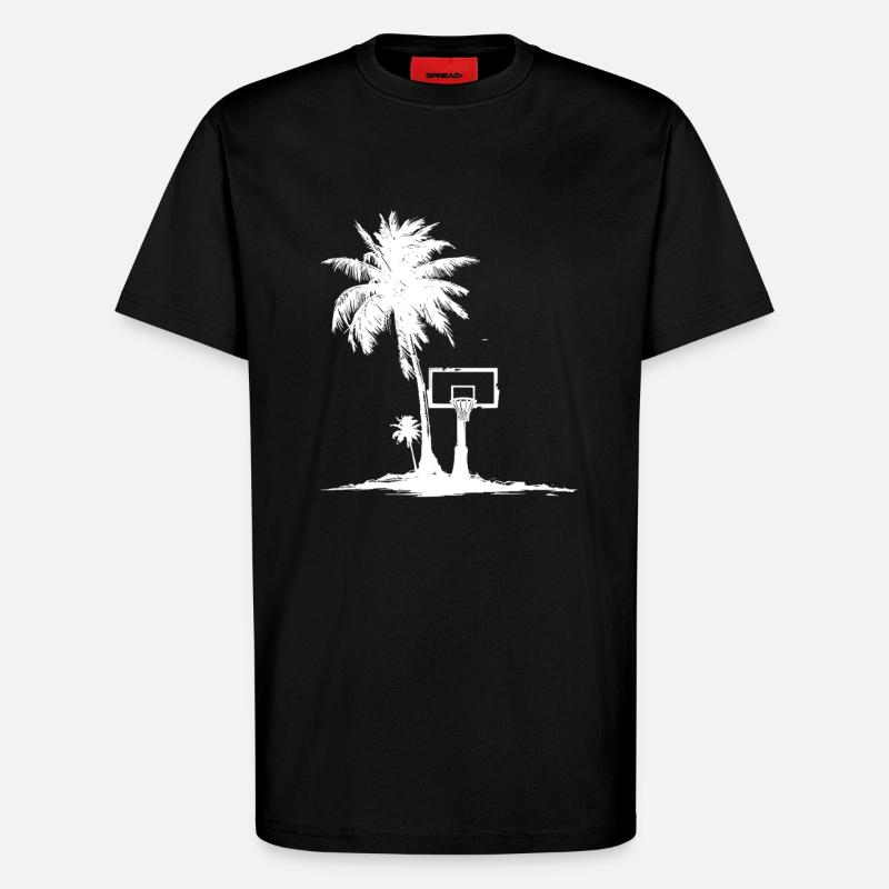 Graphique de panier de basket - T-shirt bio décontracté fabriqué en UE - SOLID BLACK