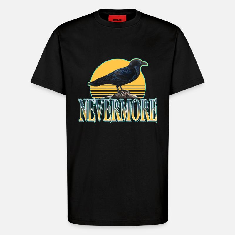 Nevermore – Raben & Gothic Ästhetik - T-Shirt - made by SPREAD - SOLID BLACK