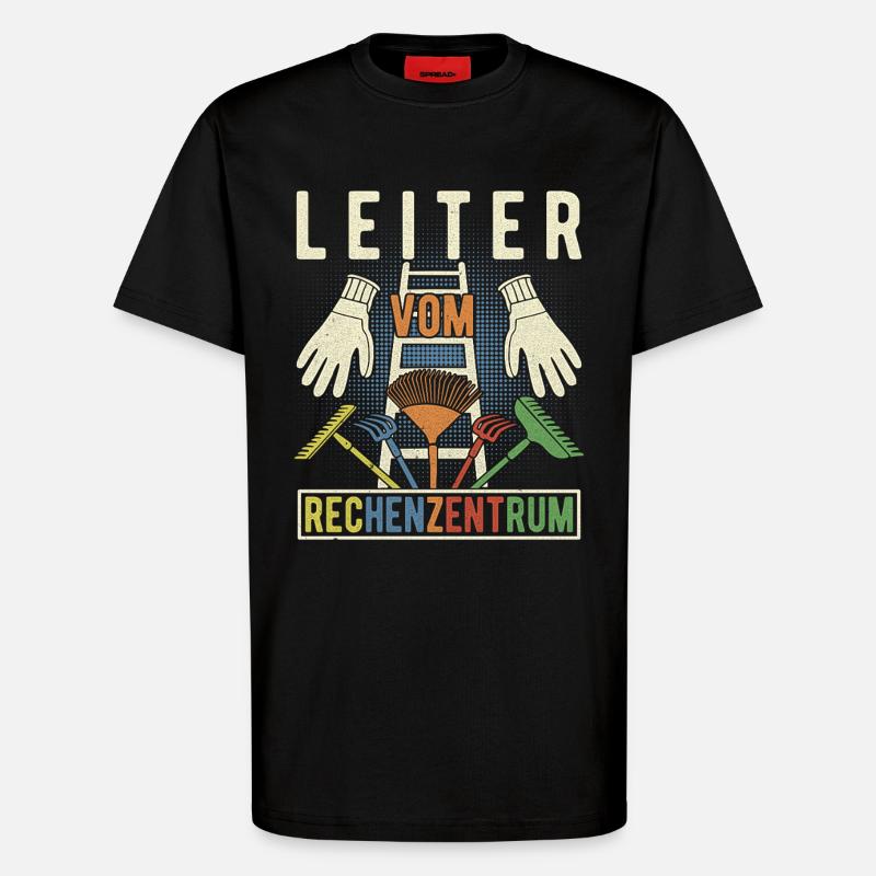 Leiter Vom Rechenzentrum Gärtner Hobbygärtner - T-Shirt - made by SPREAD - SOLID BLACK
